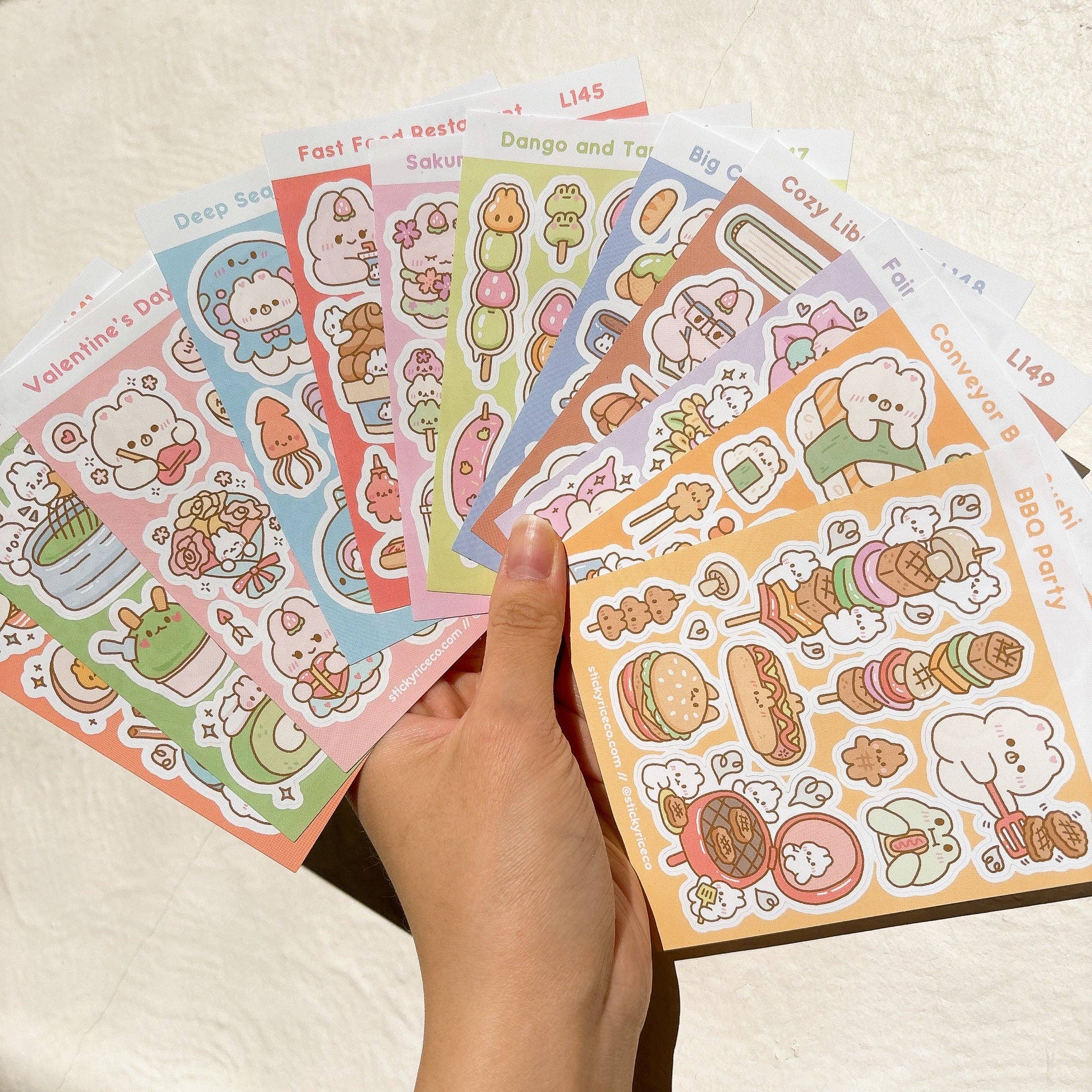 StickyRiceCo - Vente Autocollant - Feuilles d'autocollants mats pour le printemps 202419