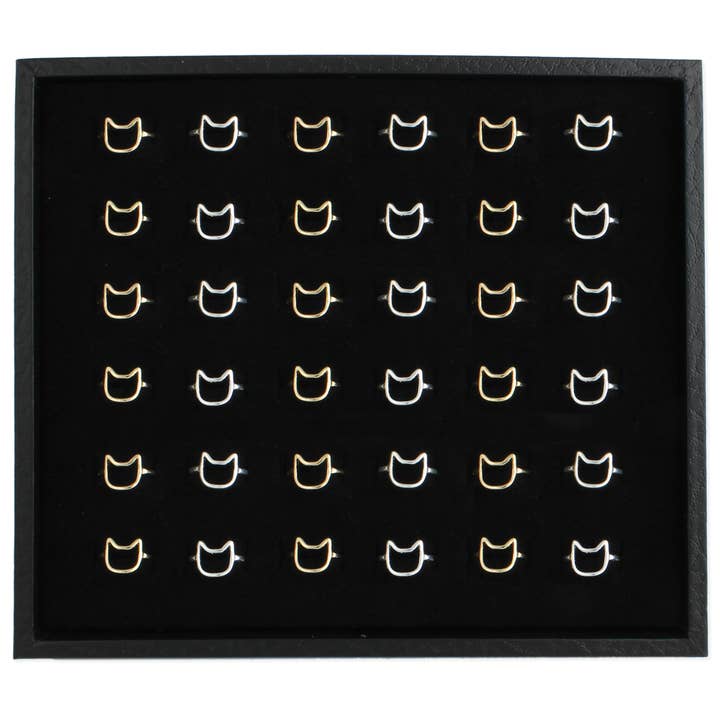 Cat Face Outline Ring Program - 42 pcs for wholesale by ZAD