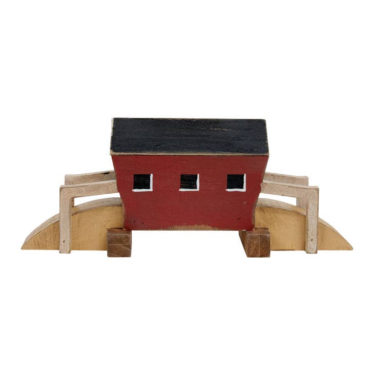 Sitter de pont recouvert de bois primitif pour la vente par CWI Gifts