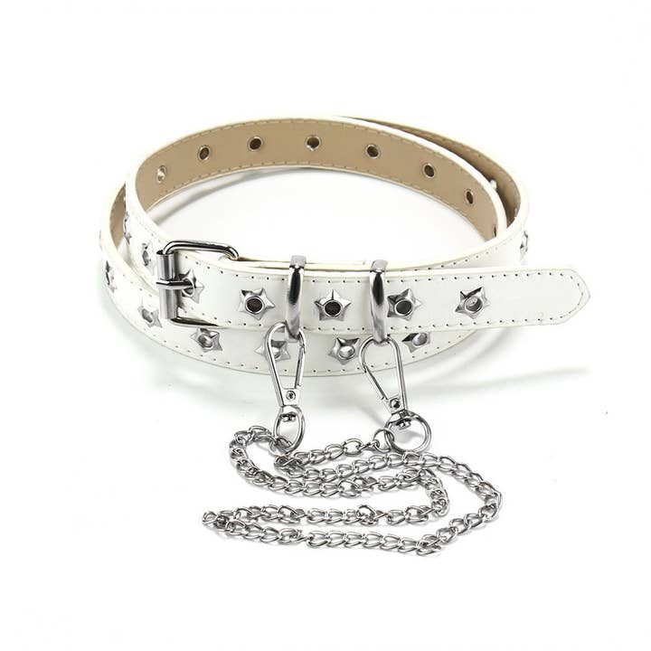 SALINA TRADING INC - Wholesale Belt – Women's - Punk Style Star Eyelet Belt for Women3