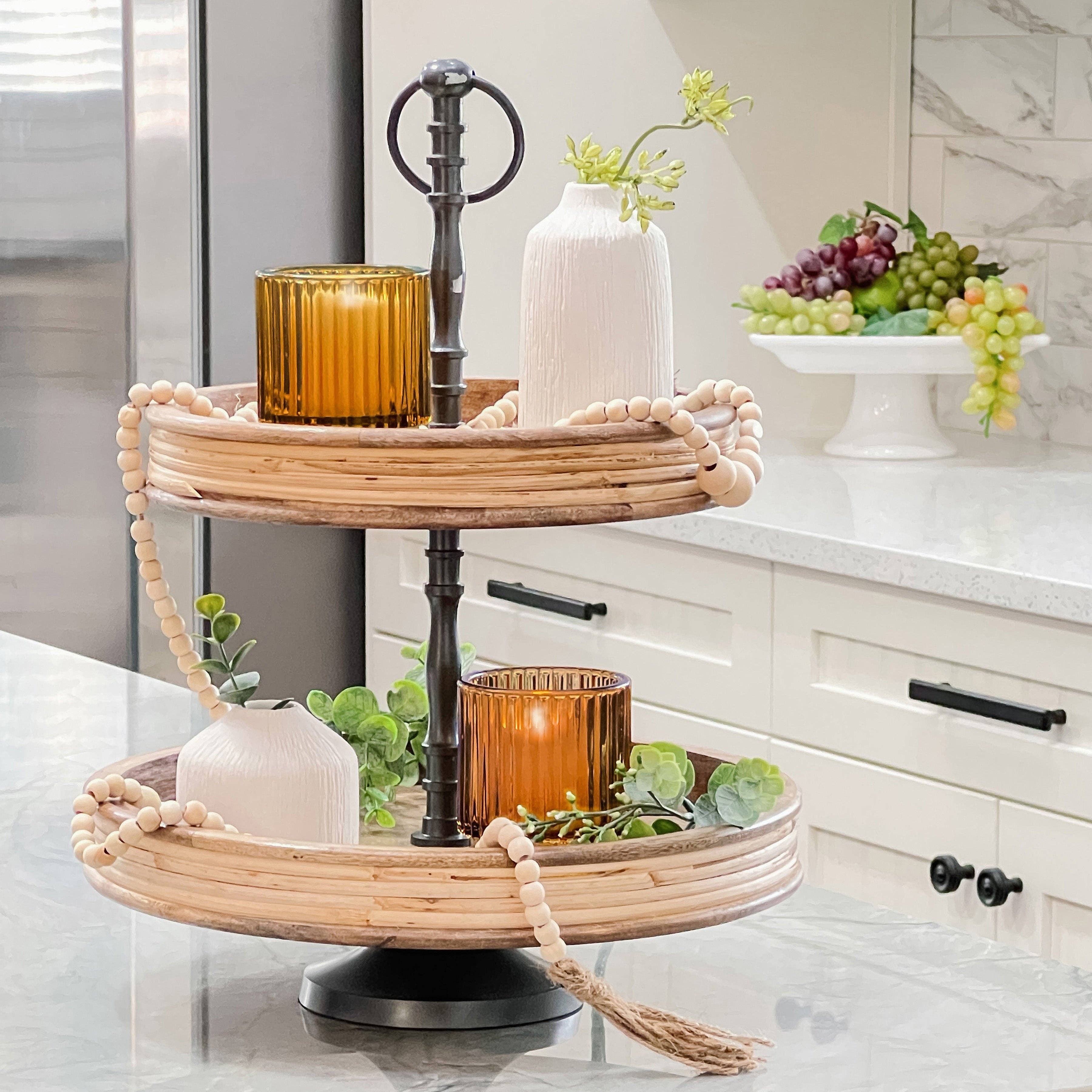 Kate Aspen – Suporte de vela por atacado – Suporte de Velas Votivas em Vidro Amber Canelado (Conjunto de 6)6