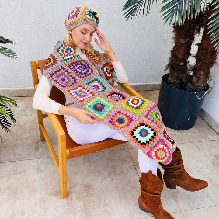 Beige Hand-Knit Beanie & Scarf and other Purchase Wholesale chándal. Free Returns & Net 60 Terms on Faire trending on Faire.