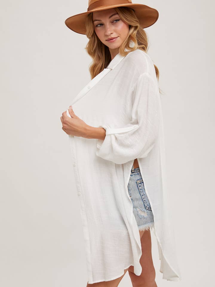 Bluivy – Camisa com botões no colarinho – Mulher por atacado – CAMISA DE PALANGRE VENTILADA COM BOTÕES37