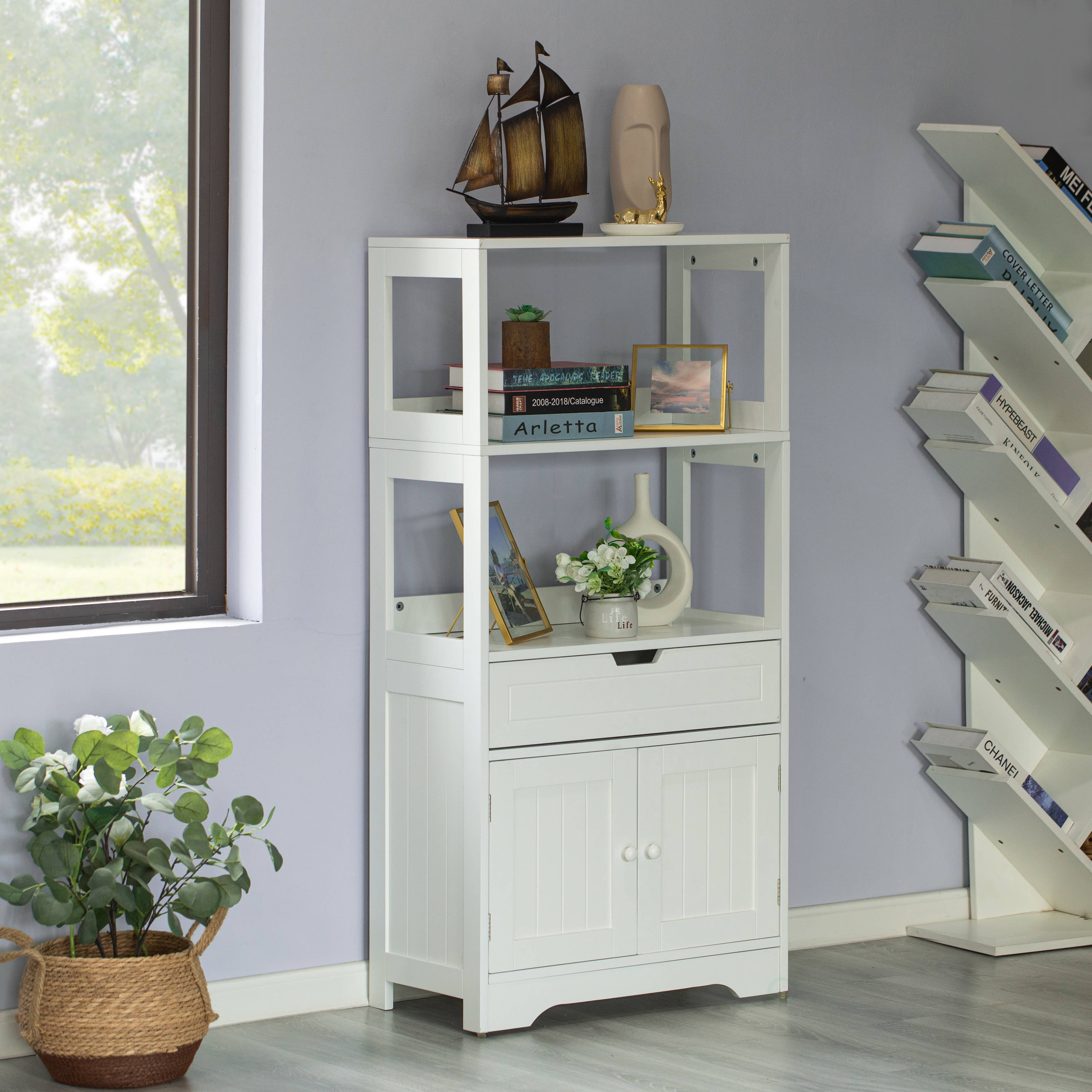 Quickway Imports - Wholesale Cabinet - Tall Storage Kitchen Pantry, and Bathroom Cabinet Organizer3