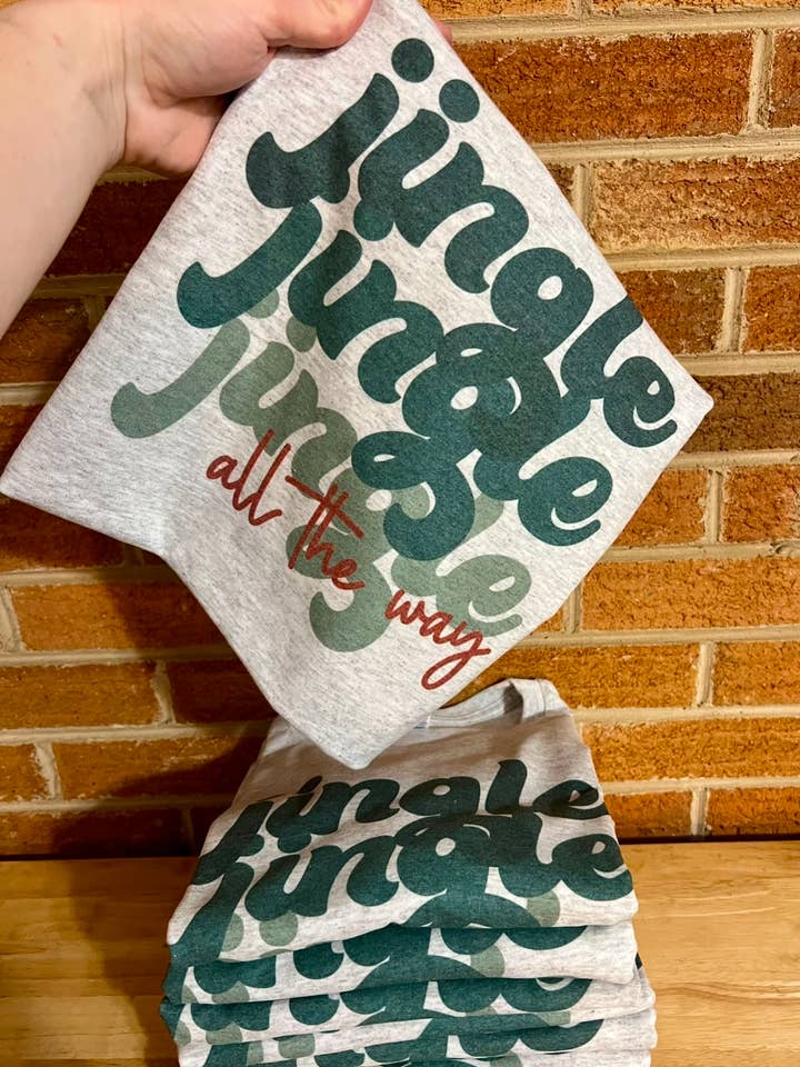 Southern Chic - Wholesale Screen Printed T-Shirt - Women's - Jingle All The Way Christmas Tee