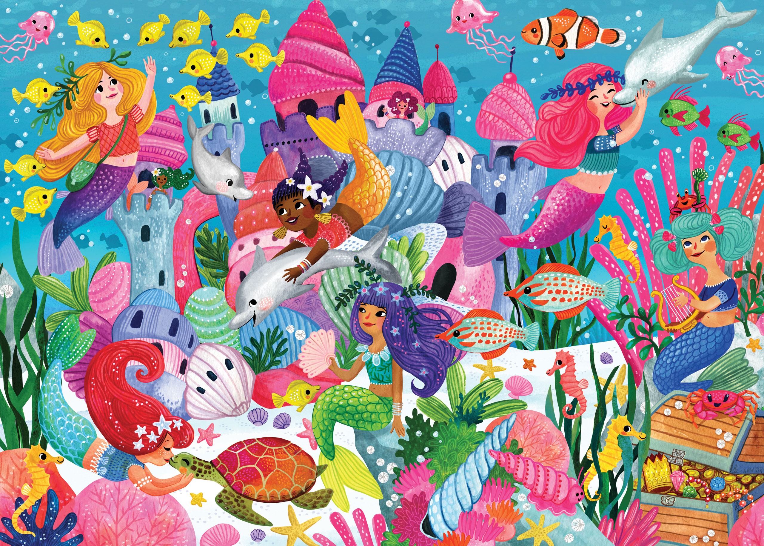 Peter Pauper Press - Wholesale Puzzle - Kids - Mermaid Adventure Kids' Floor Puzzle1