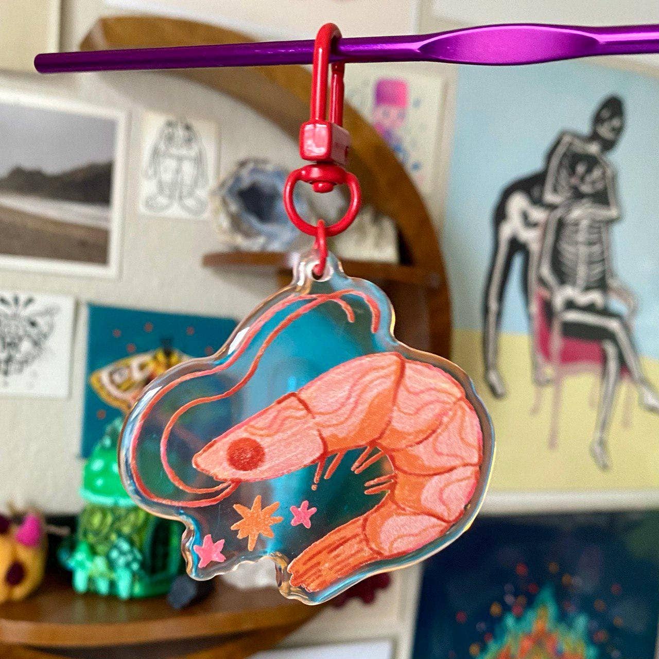 Mal.inky - Wholesale Keychain - Unisex - Shrimp Acrylic Keychain3