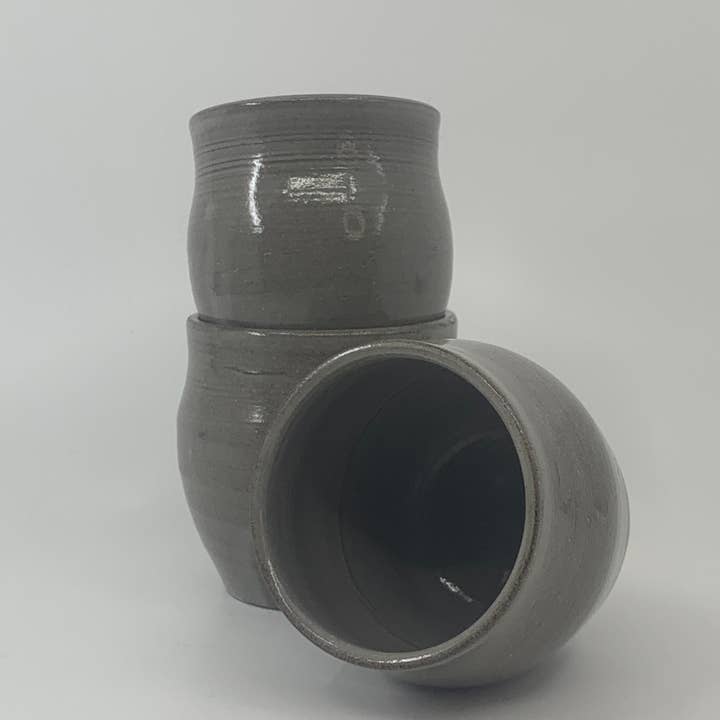 Katie Piro Pottery - Wholesale Drinking Glass/Cup - Handmade Little Sippers, Ghost White5