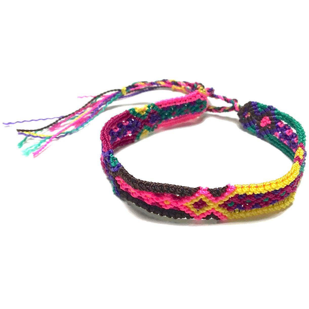 Lumily – wholesale Vävt/flätat armband – Vänskapsarmband i boho-stil med vävt mönster (4 storlekar) – Mexico14