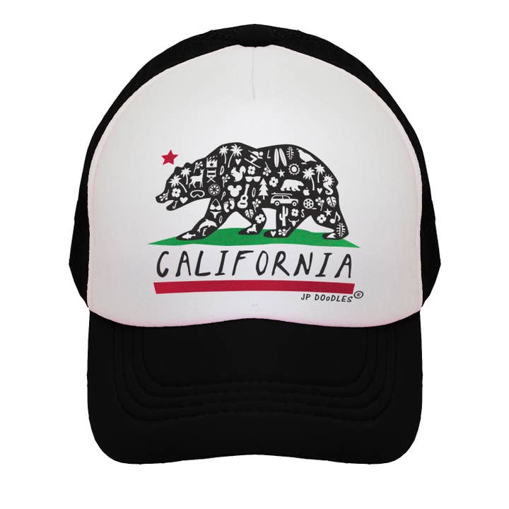 JP Doodles - Wholesale Kids Hat - Kids - California State Flag Customizable Kids Trucker Hat