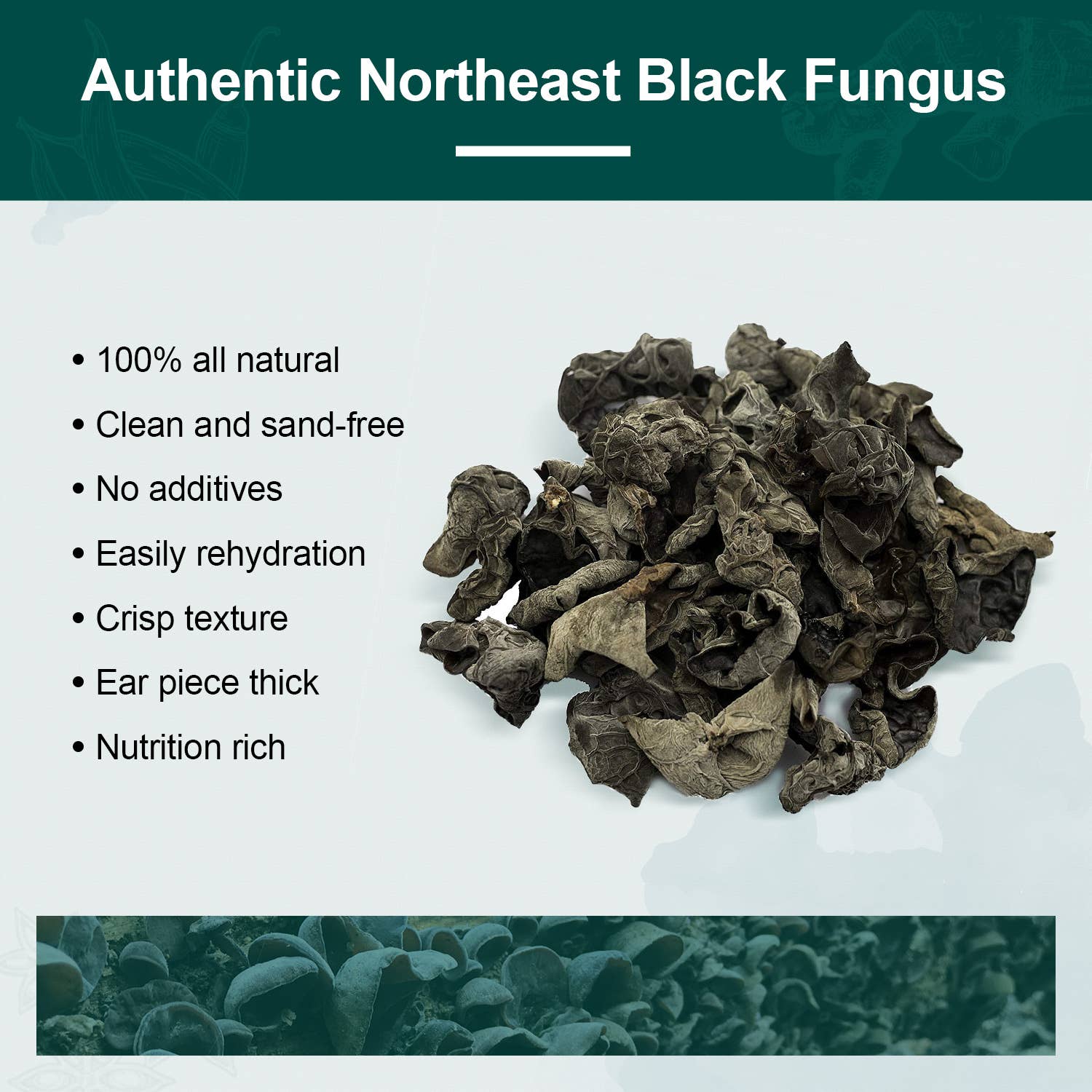 soeos - Wholesale Dried/Dehydrated Vegetables - Soeos Dried Woodear Mushroom Black Fungus, 7 oz6