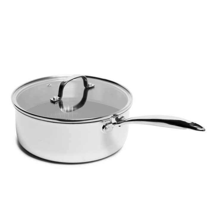 Diamond Oven Safe Stainless Steel Tri-Ply 2.7 QT Saucepan for wholesale by Lexi Home
