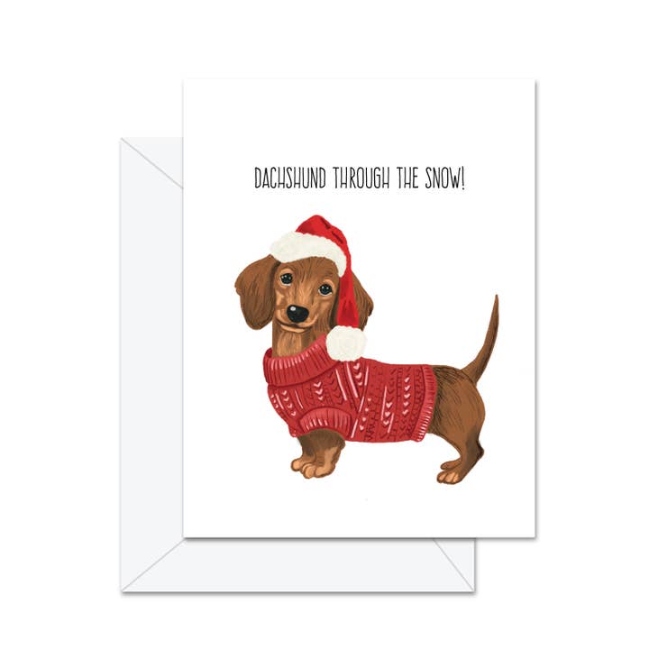 Dachshund Through The Snow! - Greeting Card for wholesale by Jaybee Design