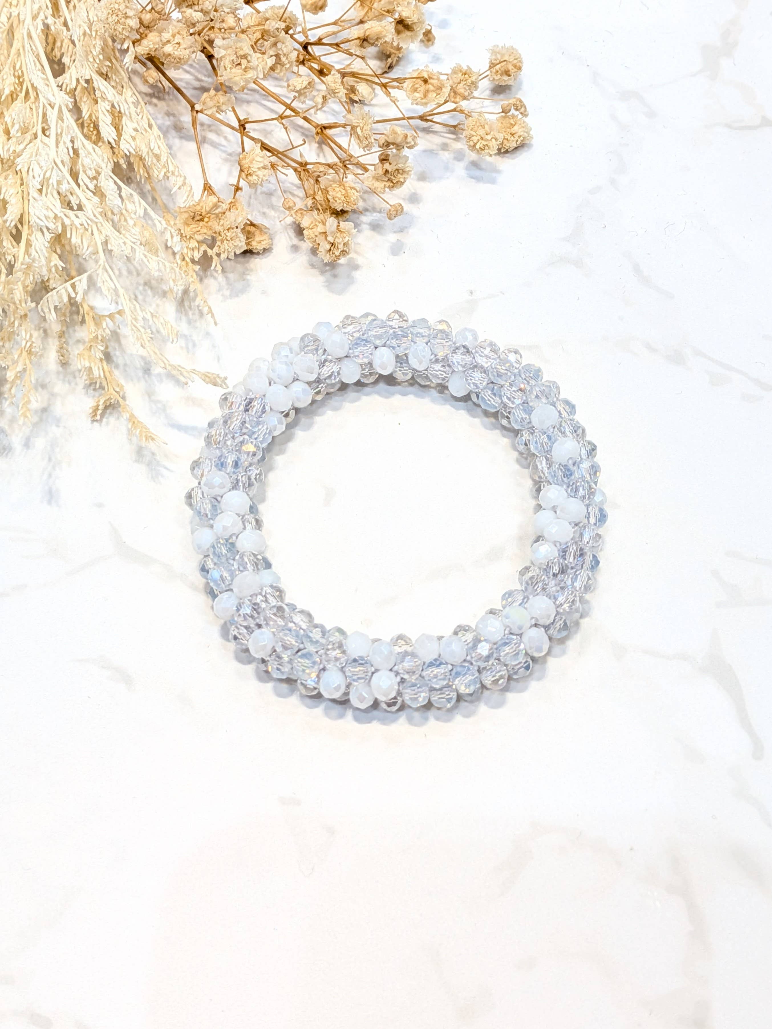 LOLO & YAYA - Wholesale Link & Chain Bracelet - White-tone crystal effect bracelet20