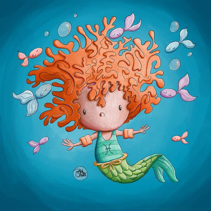 Pisces - Art Print for wholesale by Paul Castle Studio