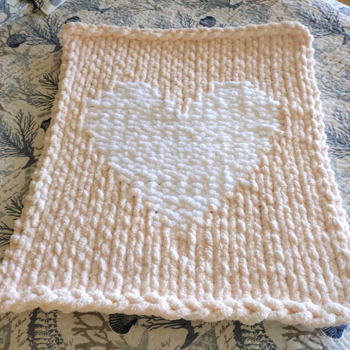 Outer Banks Treasure - Vendita all'ingrosso Coperta - Bambini e neonati - Coperte per bambini e neonati fatte a mano in maglia grossa con cuori4