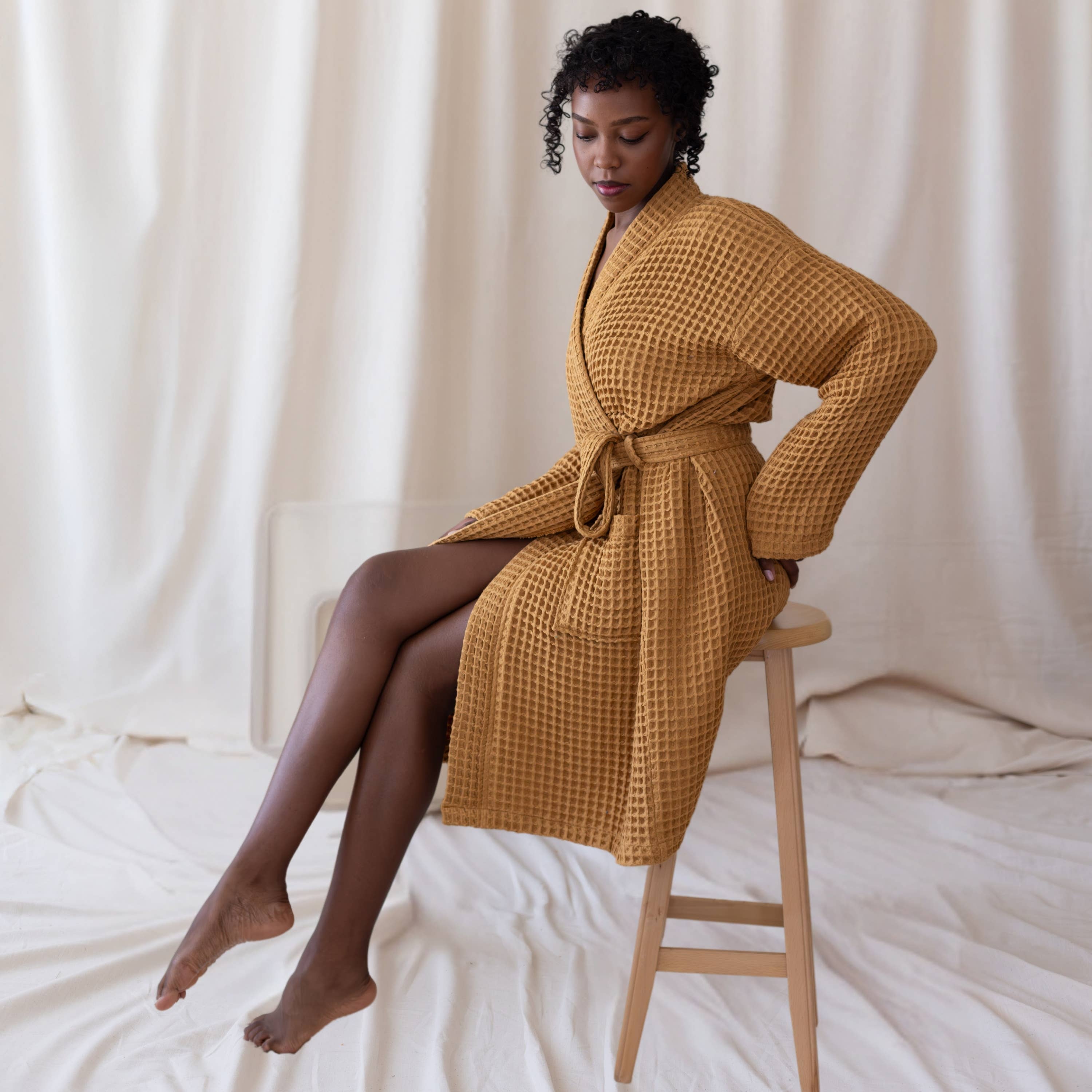 Vivamaison - Wholesale Robe - Unisex - Luxurious Waffle Kimono Bathrobe, 100% Cotton, Unisex Style39