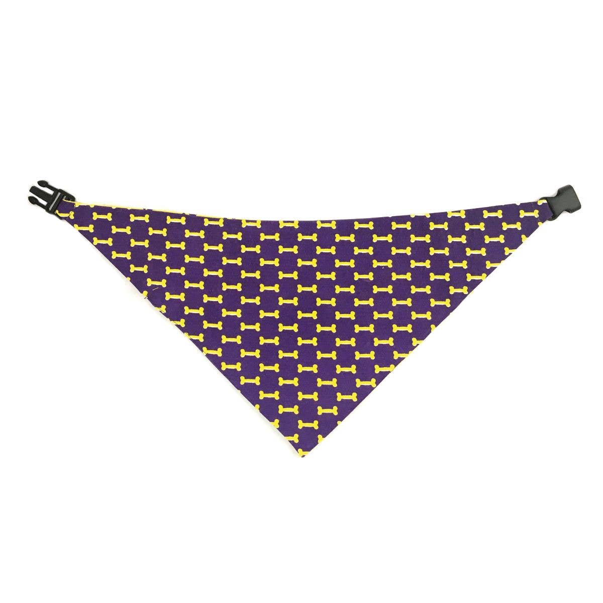 Uptown Pups – Großhandel Haustier-Bandana – Hund – Uptown Pups Reversible Bandana — Gelb und Violett3