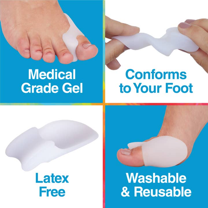 ZenToes - Wholesale Inserts/Soles - Unisex - Gel Bunion Protector Shield with Toe Separator - 2 Pack