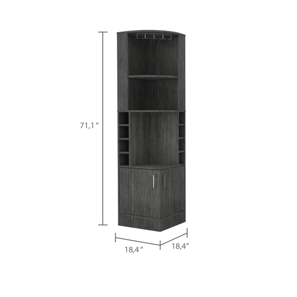 Depot E-Shop - Wholesale Cabinet - Egina Corner Bar Cabinet, 2 Shelves6