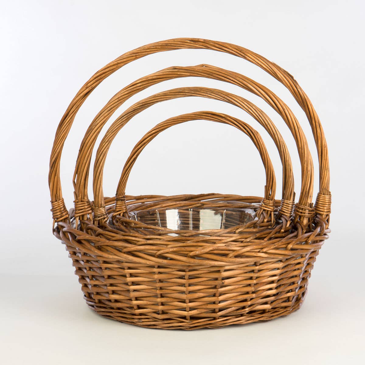 Willow Group - Wholesale Basket - S/4 RD STN/LACQUERED WLW OH2
