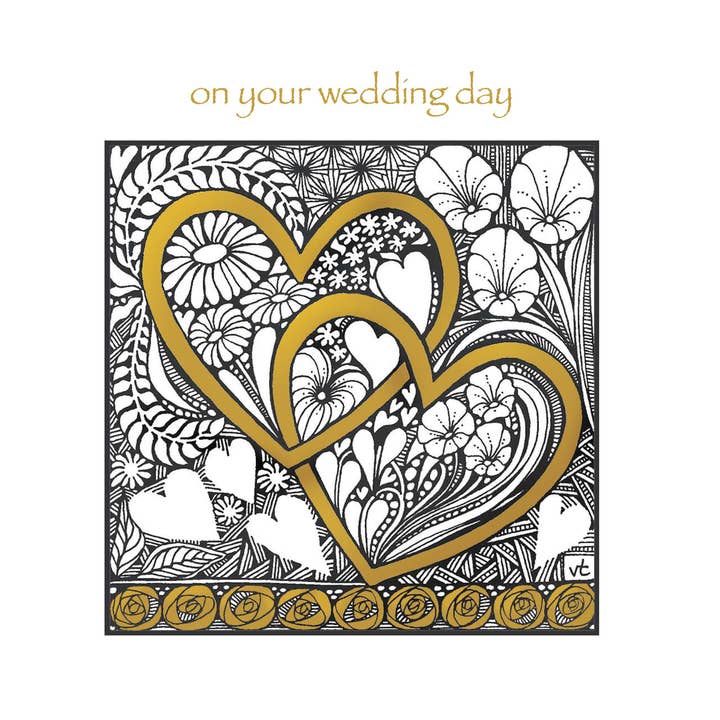 På din bröllopsdag sammanflätade hjärtan för wholesale av Alff a Bet Design