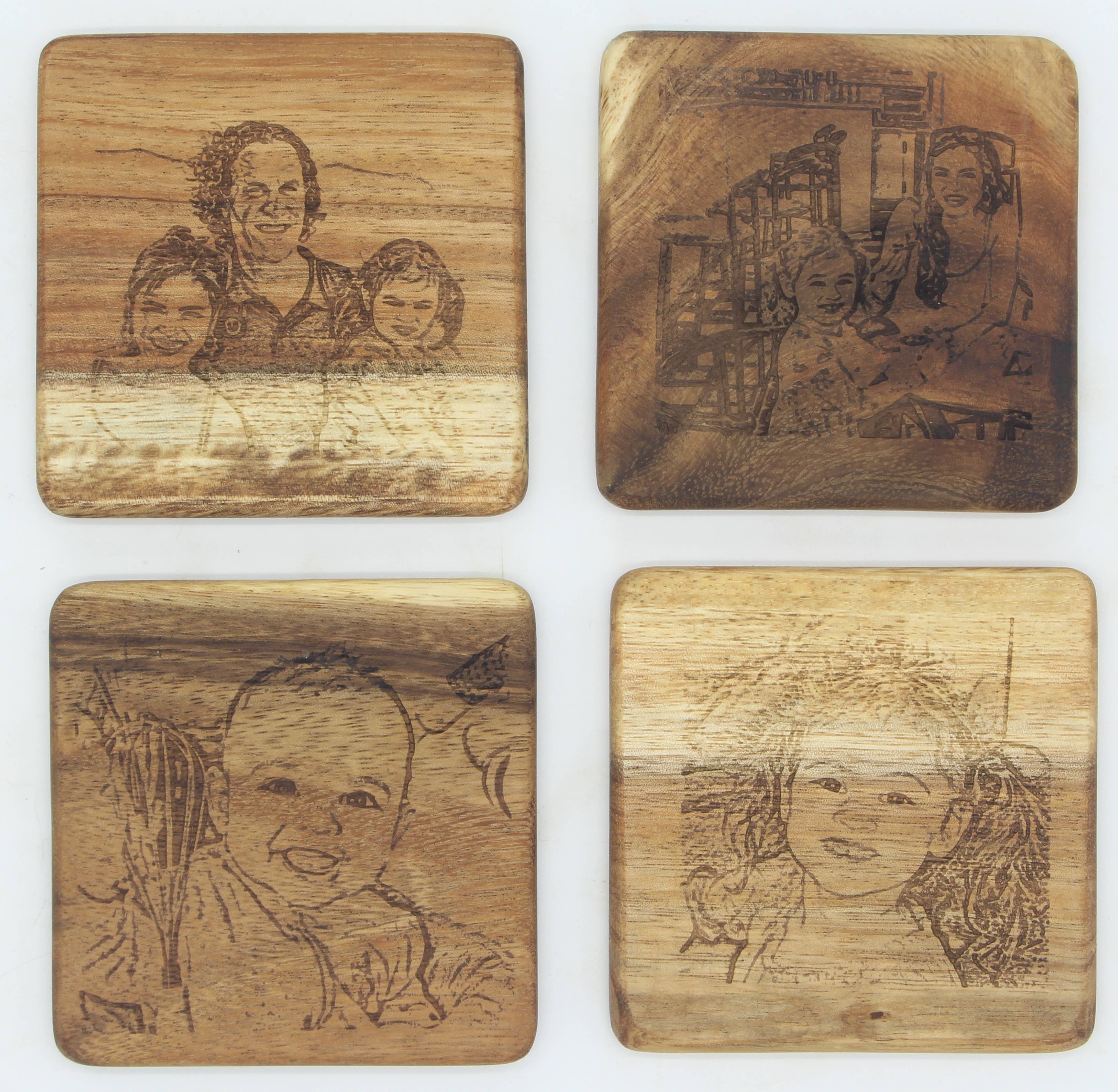 Tuckahoe Hardwoods - Vente Sous-verre - Sous-verres en noyer d’Inde de l’Est6
