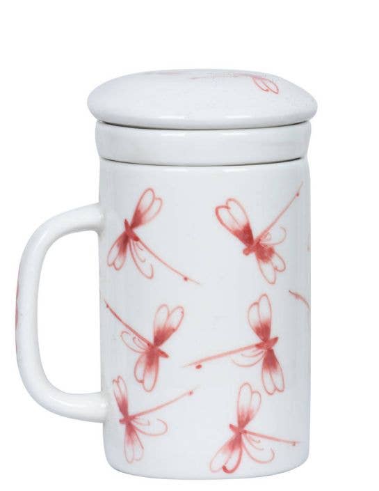 Khla - L'épicerie du Mékong - Vendita all'ingrosso Tazza da tè/caffè - Tazza da tè con filtro: libellula rossa0