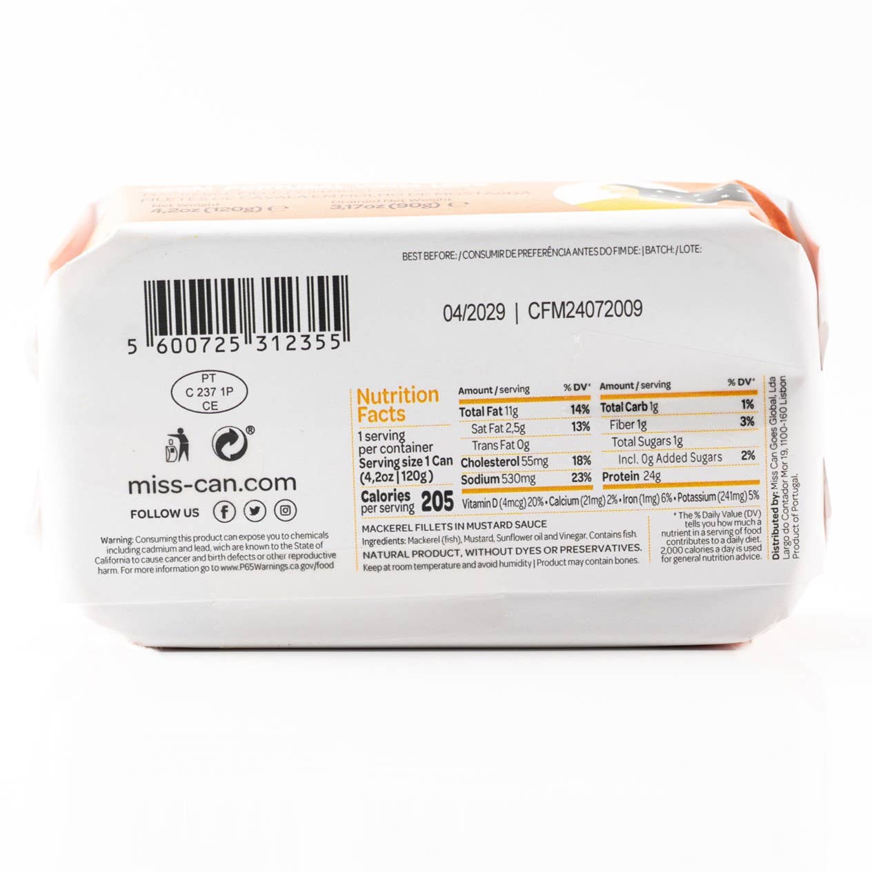 Miss Can by Tin2Table - Wholesale Tinned Fish - MACKEREL FILLETS WITH MUSTARD SAUCE2