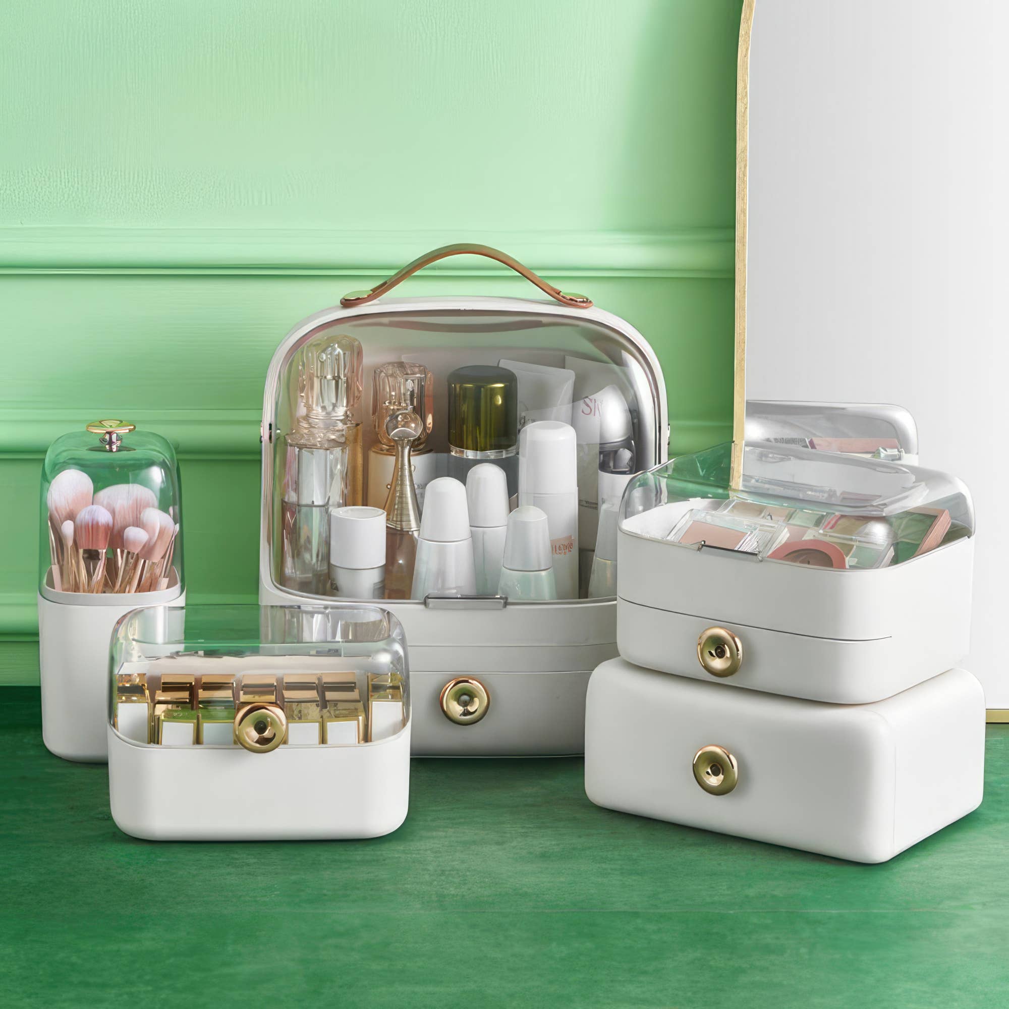 FC Design - Wholesale Makeup Storage Box - 5 PC Set Utility Cosmetics Makeup Storage Organizer Solution11