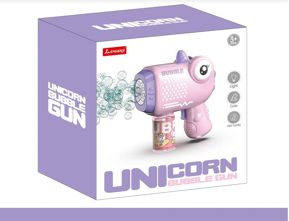 K & S WHOLESALE INC - Wholesale Bubble wand – Child - Unicorn Bubble Gun 24CT