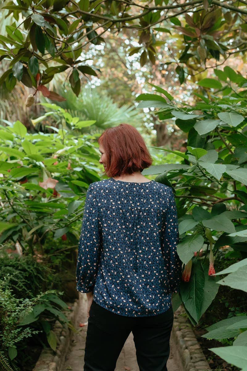 Eglantine et Zoé - Wholesale Fabric - Bagheera Blue Viscose Fabric7