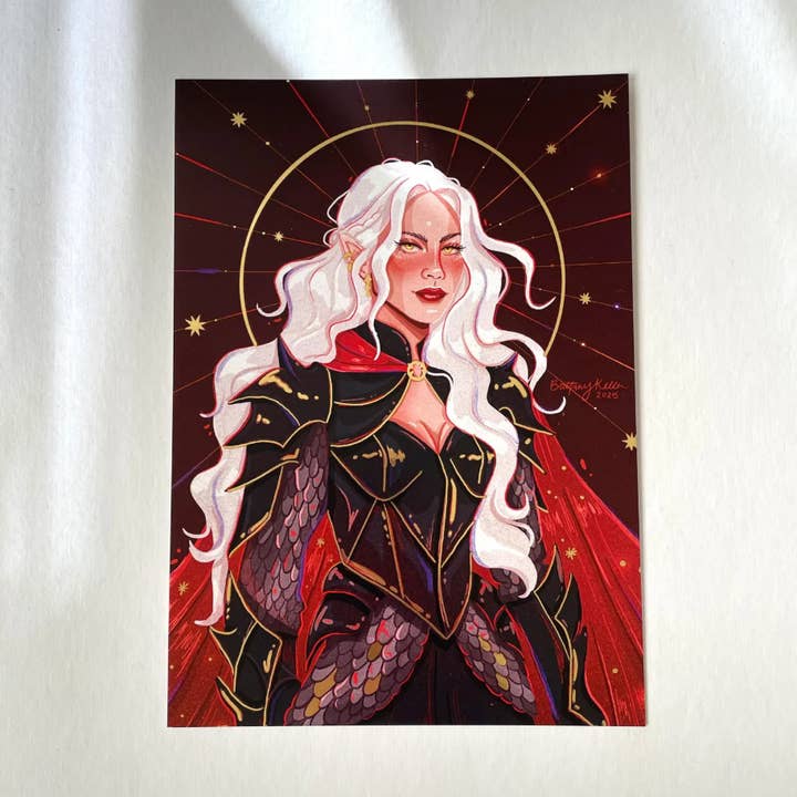 Brittany Keller Art - Wholesale Art Print - Manon Gold Foil Print 2