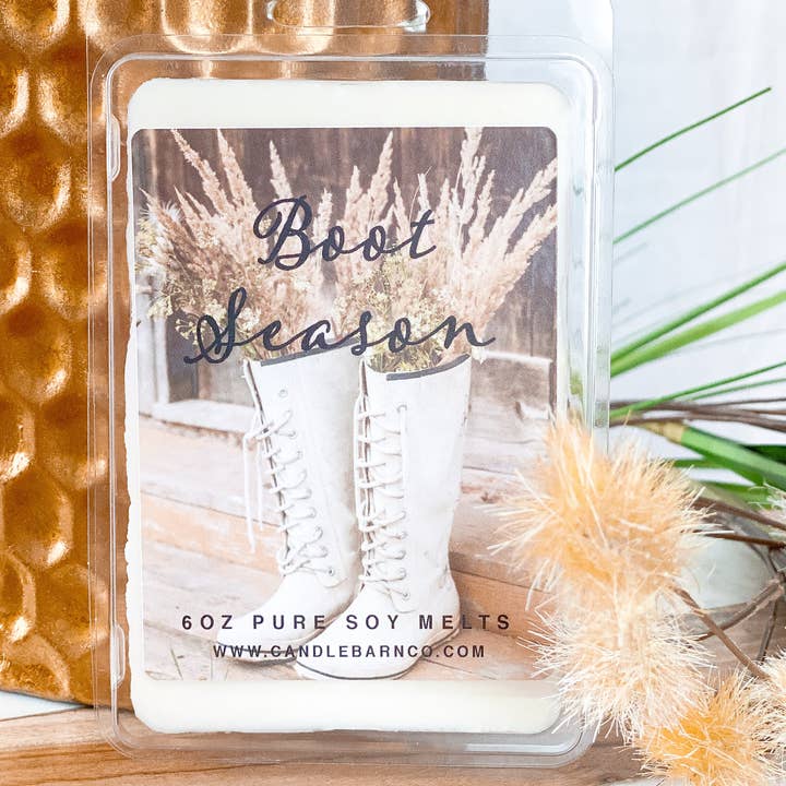 BOOT SEASON | 6oz Large Melt | FALL | 100% Pure Soy for wholesale by Timber Oak Candles
