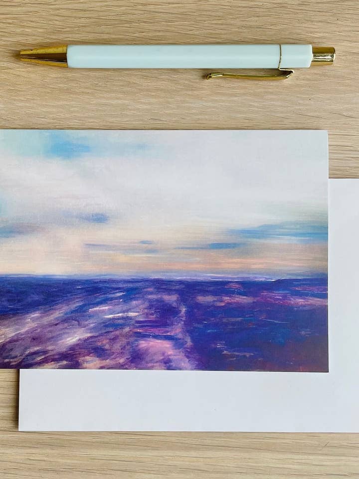 Purple Landscape Greeting Card for wholesale by Beth Garner