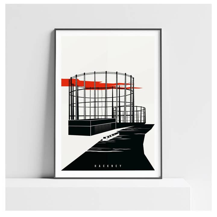 Industrial Hackney Art Print for wholesale by EYE FOR LONDON PRINTS