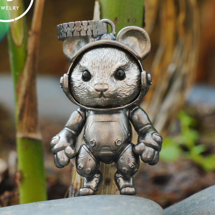 Pendentif en argent avec onyx noir, collier avec figurine animale mobile, bijou gothique pour hommes et femmes, cadeau d'anniversaire unisexe pour la vente par idjewelry