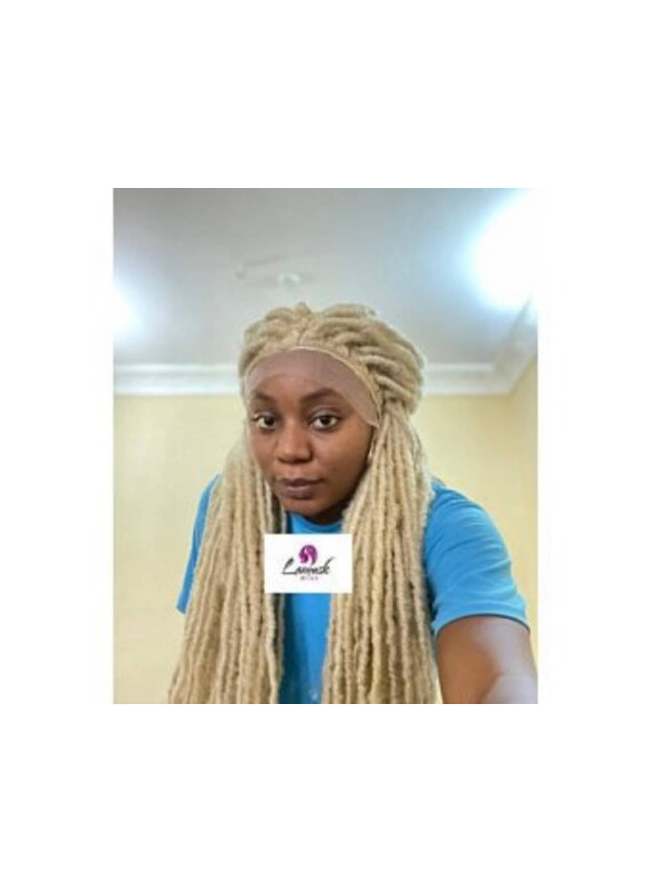 Lamuskwigs – wholesale Wig/hair piece – 36 inches Long distressed faux locs, blonde faux locs wig1