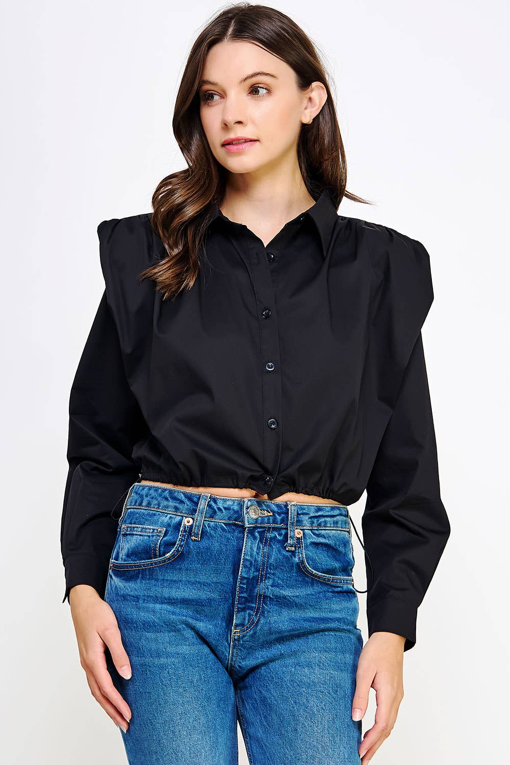 Strut & Bolt – Engroshandel Skjorte med buttondown – til kvinder – Skulderpude Button Down Poplin skjorte8