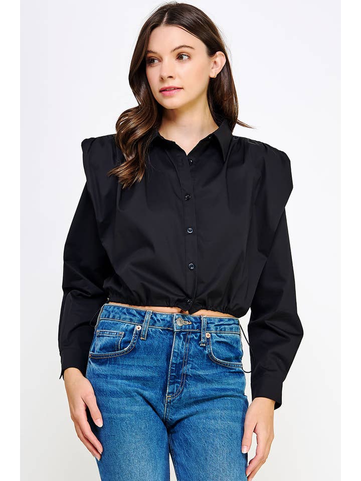 Strut & Bolt – Engroshandel Skjorte med buttondown – til kvinder – Skulderpude Button Down Poplin skjorte8