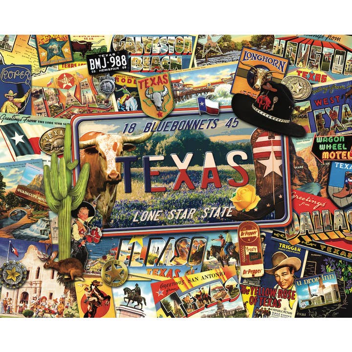 Hart Puzzles - Wholesale Puzzle - Adult - Lone Star State Puzzle by Kate Ward Thacker
1