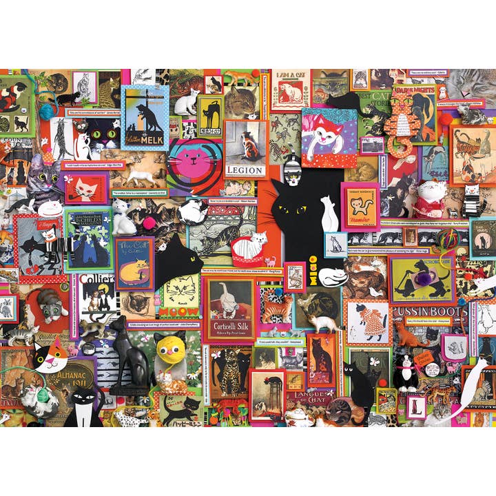 Outset Games and Cobble Hill Puzzles - Wholesale Puzzle - Adult - Catsville 1000pc puzzle