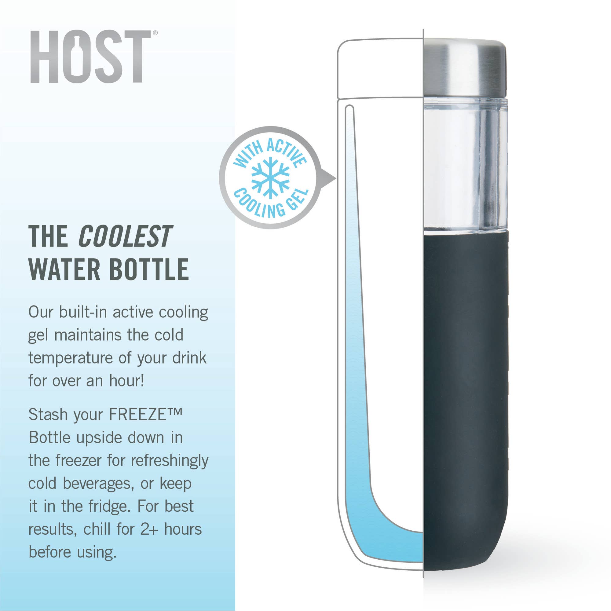HOST - Wholesale Water Bottle - FREEZE™ Bottle Insulated with Active Cooling Gel in Black5