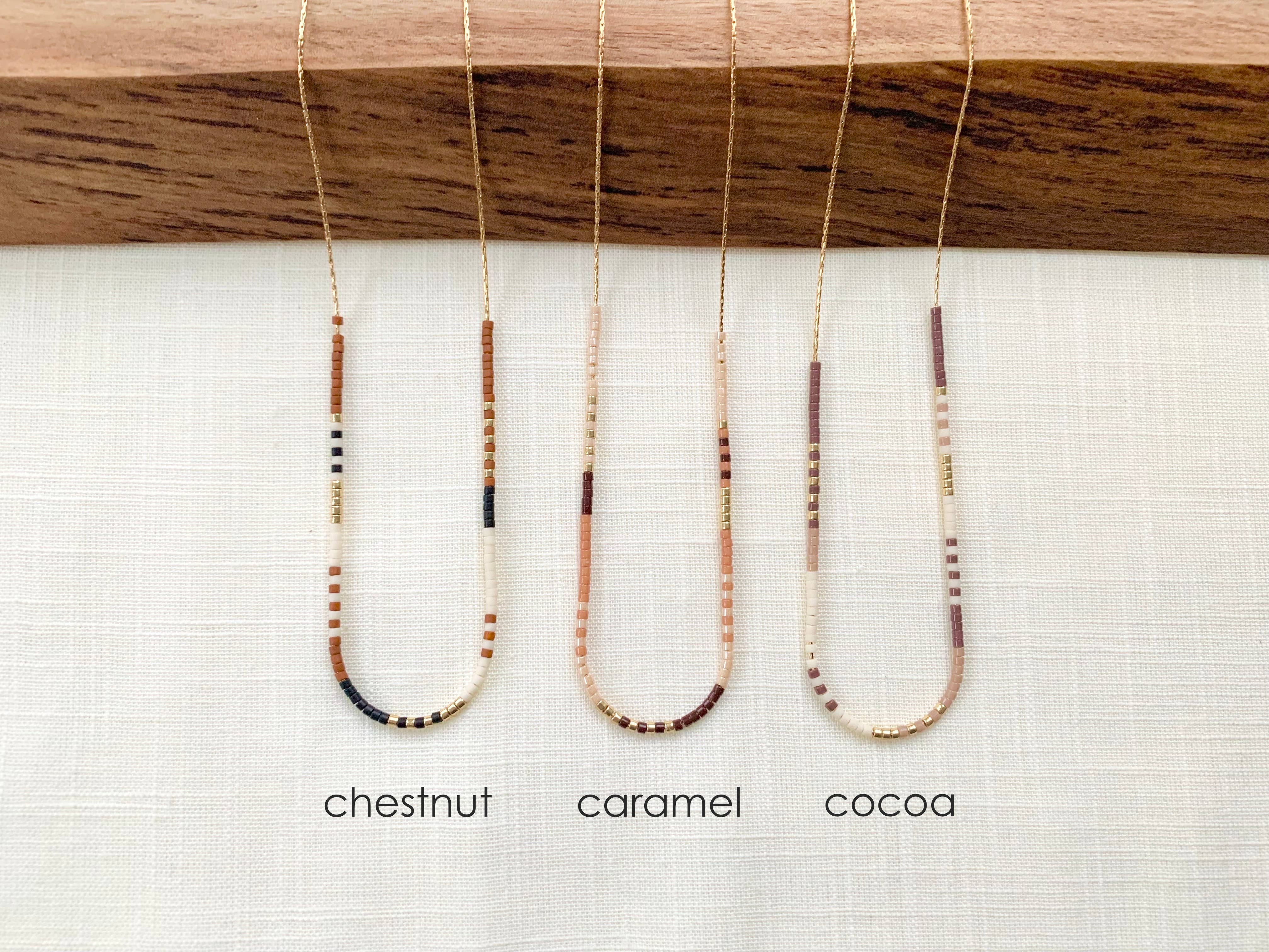 Ocean Breakup - Wholesale Beaded/Pearl Necklace - Rich Neutral Seed Bead Necklace1