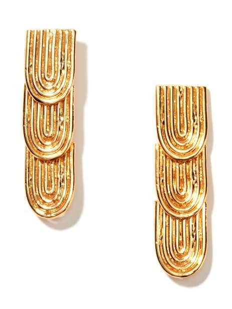 Curved Watercress Earrings for wholesale by Nectar Nectar New York