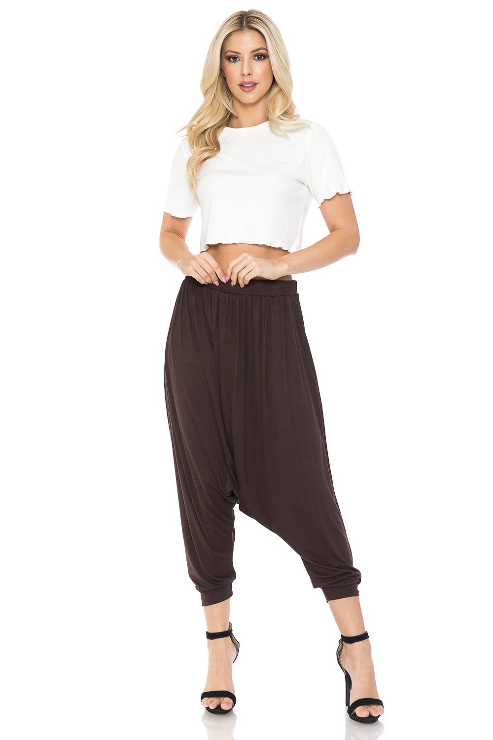 Allium - Vente Pantalon – femme - Sarouel avec taille élastique et poches6