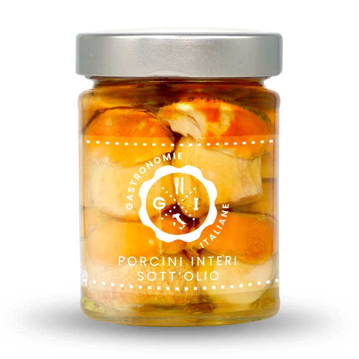 Hele witte eekhoorntjesbrood ZONDER AZIJN in olijfolie 314 ml voor wholesale door Gastronomie Italiane