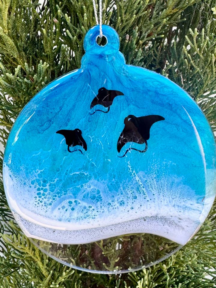 Resin Ocean Ornaments- Sea Animals variety | Beach Christmas for wholesale by TBM Creations LLC