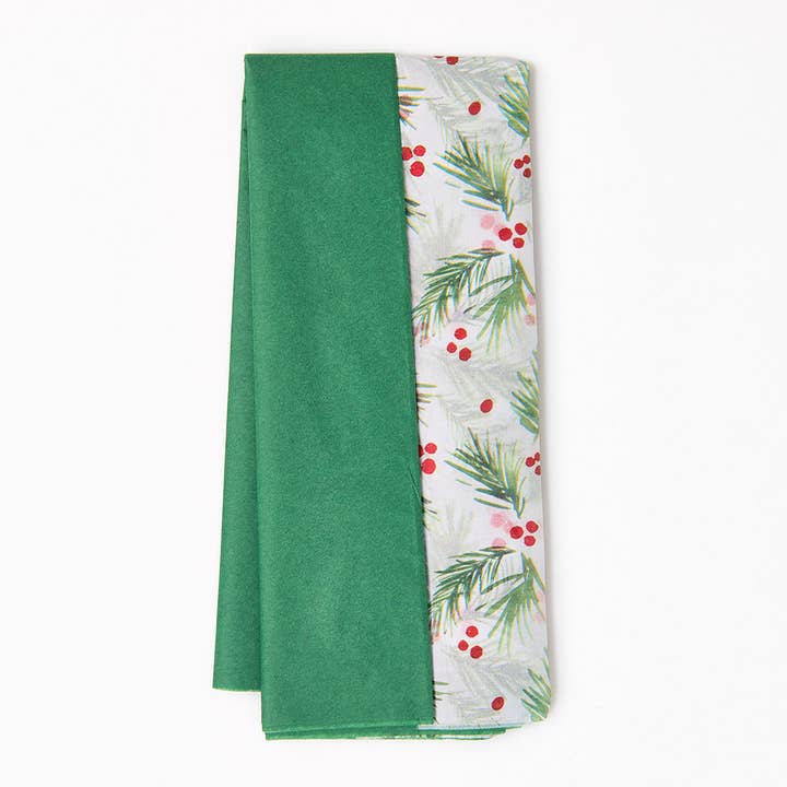 Paper Source Wholesale - Wholesale Tissue Paper - Holiday Sprigs and Greens Tissue Paper1