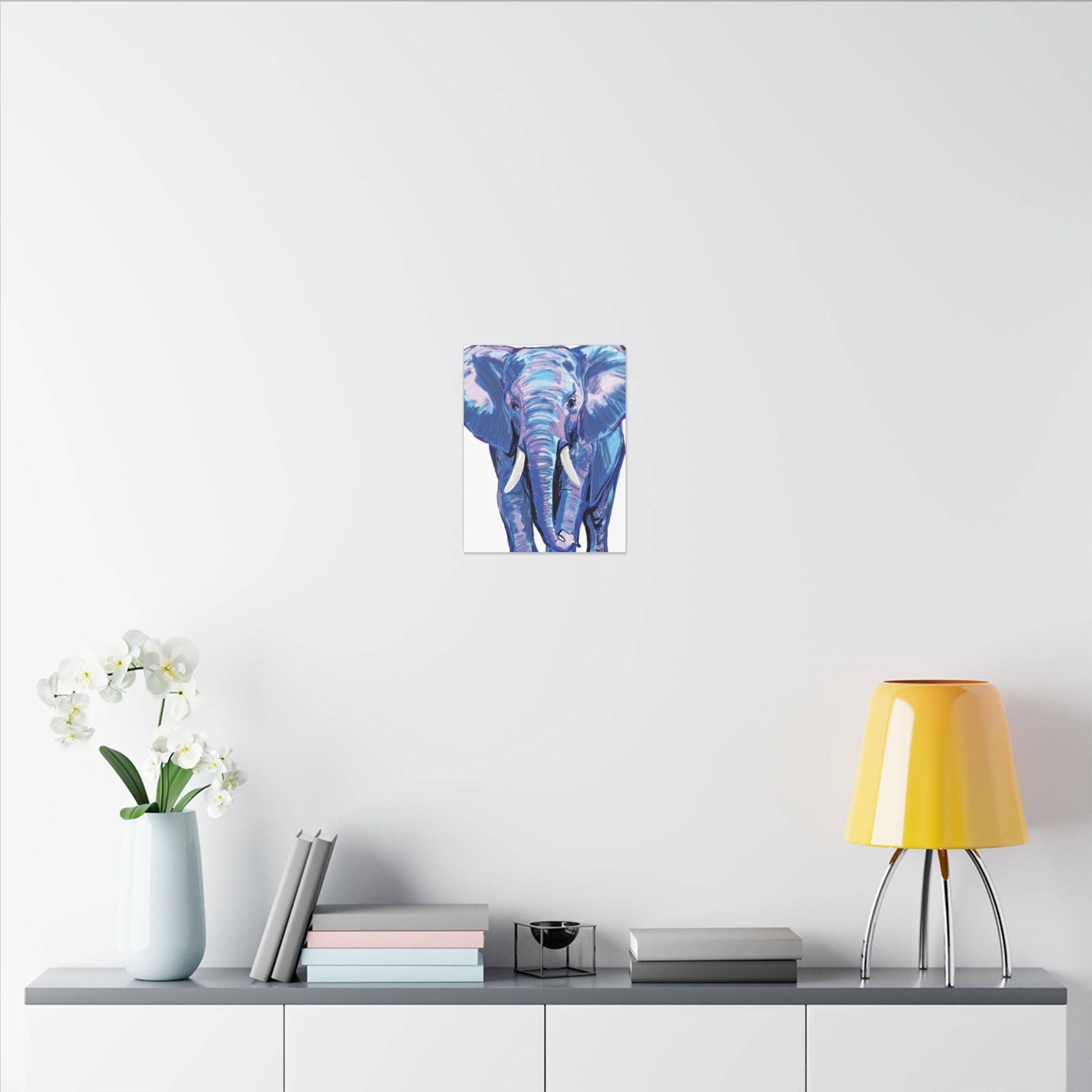 Blue Cava - Wholesale Art Print - Blue and Pink Elephant Canvas Art - Colorful Elephant Wall Décor17